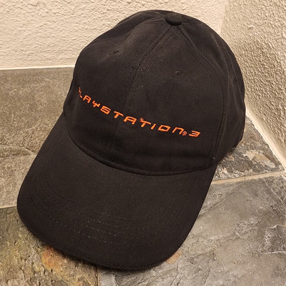 Hat - PS3 PlayStation 3 Hat, Black w/ Logos (NEW) - Sony - Picture 2 of 3